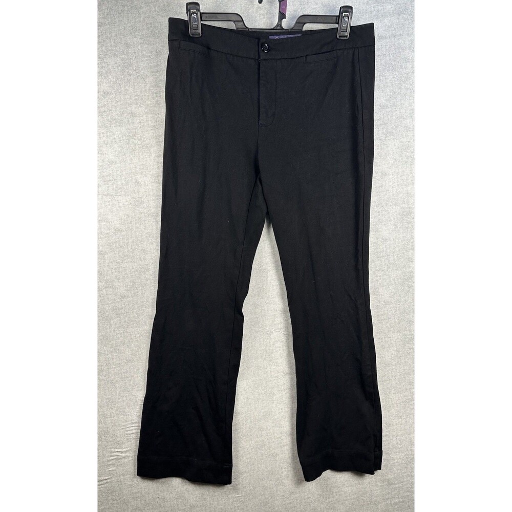 NYDJ Pants Women's 14 Boot Cut Black Stretch Rayon Blend Lift Tuck Technology